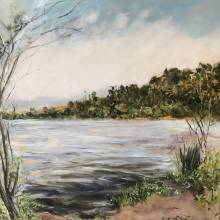 oil painting of the Watsonville Wetlands